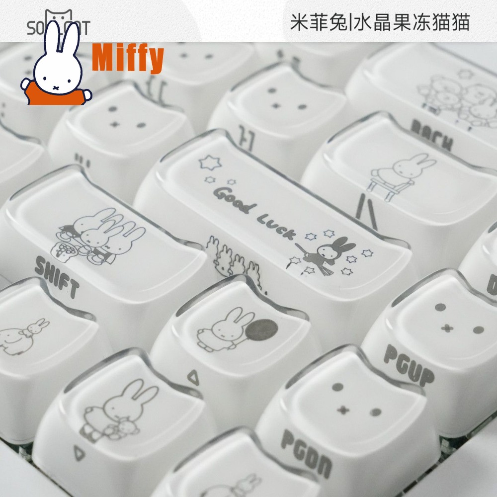 Gaming Accessories Aesthetic - Милые кейкапы Miffy: кристальные, с кроликом