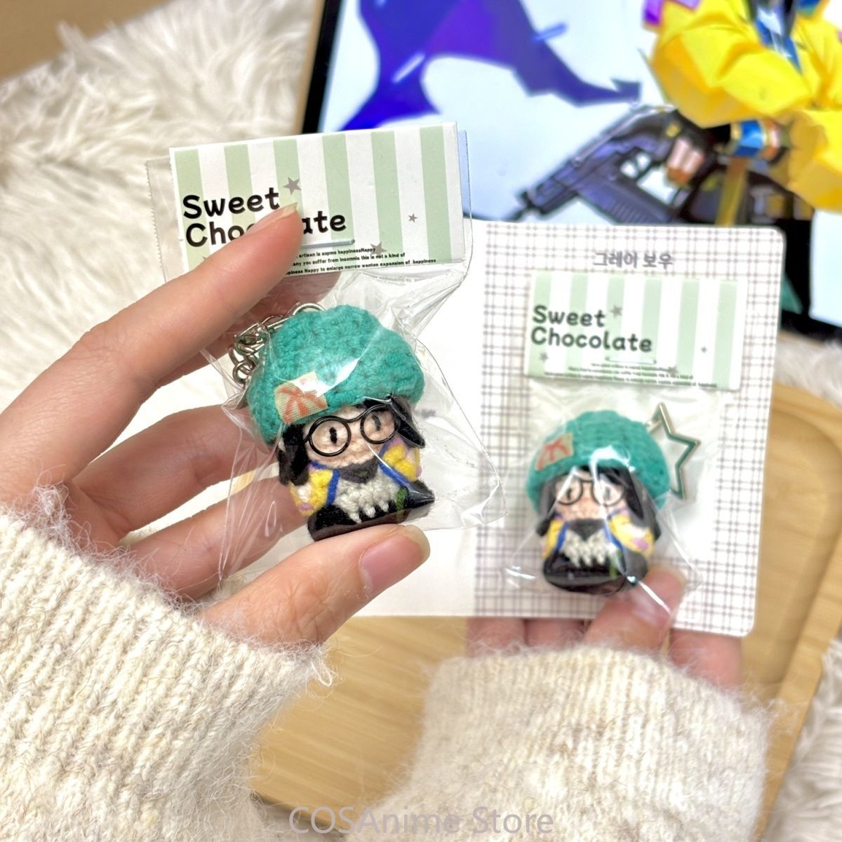 Gaming Accessories Gifts - Плюшевый брелок-подвеска VALORANT Killjoy для косплея,